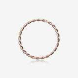 Rose Gold Classic Twist Wire Steel Bendable Hoop Ring