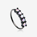 Blackline Iridescent Revo Multi Sparkles Princess Prong Bendable Hoop Ring