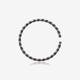 Colorline Classic Twist Wire Steel Bendable Hoop Ring-Black
