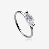 Classic Marquise Gem Sparkle Bendable Hoop Ring