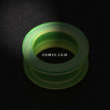 Detail View 1 of A Pair of Basic UV Acrylic Screw-Fit Ear Gauge Tunnel Plug-Green