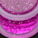 Detail View 3 of A Pair of Glitter Shimmer Acrylic Regs Ear Gauge Plug-Purple