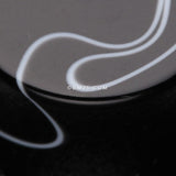 Detail View 3 of A Pair of Marble Swirl Acrylic Double Flared Ear Gauge Plug-Black