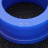 Detail View 3 of A Pair of Neon Colored UV Acrylic Screw-Fit Ear Gauge Tunnel Plug-Blue