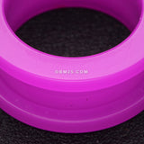 Detail View 3 of A Pair of Neon Colored UV Acrylic Screw-Fit Ear Gauge Tunnel Plug-Purple