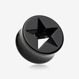 A Pair of Hollow Star Double Flared Ear Gauge Plug