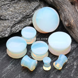 Detail View 2 of Moonstone Opalite Stone Double Flared Ear Gauge Plug