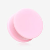 A Pair Of Soft Pastel Silicone Double Flared Plug-Pink