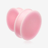 Detail View 3 of A Pair Of Soft Pastel Silicone Double Flared Plug-Pink