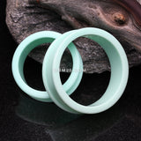 Detail View 6 of A Pair Of Soft Pastel Silicone Double Flared Tunnel Plug-Mint Green