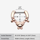 Detail View 1 of Rose Gold Tribal Saia Septum Clicker-Rose Gold