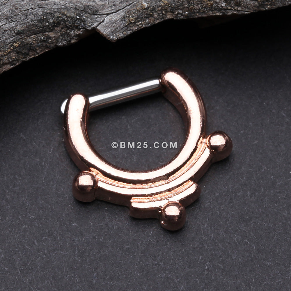 Detail View 1 of Rose Gold Ancient Goddess Clicker Ring