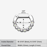 Detail View 1 of Opal Paradigm Septum Clicker-Clear Gem