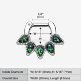 Detail View 1 of Opal Quinary Spear Septum Clicker-Black