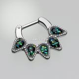 Detail View 2 of Opal Quinary Spear Septum Clicker-Black