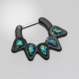 Detail View 2 of Colorline Opal Quinary Spear Septum Clicker-Black