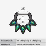 Detail View 1 of Colorline Opal Quinary Spear Septum Clicker-Black