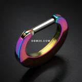Detail View 4 of Colorline Basic Steel Loop Septum Clicker-Rainbow
