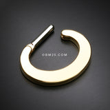 Detail View 3 of Golden Basic Steel Loop Septum Clicker-Gold