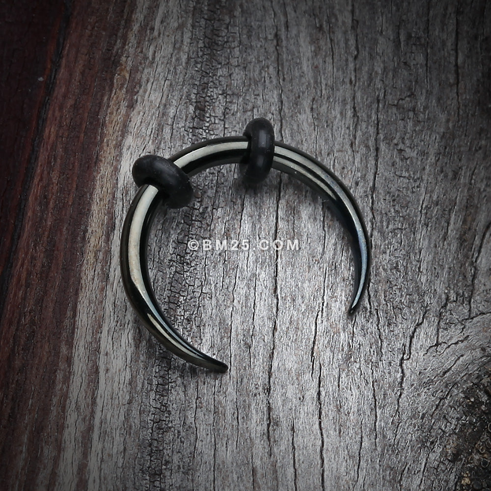 Detail View 1 of Blackline Basic Steel Pincher Septum Ring-Black