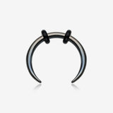 Blackline Basic Steel Pincher Septum Ring-Black