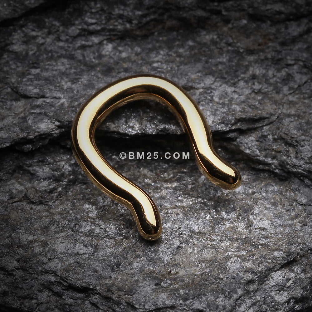 Detail View 1 of Gold PVD Steel Septum Ring-Gold