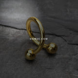 Detail View 1 of Gold Plated Basic Twist Spiral Ring-Gold