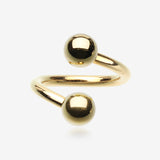 Gold Plated Basic Twist Spiral Ring-Gold