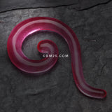 Detail View 1 of A Pair of Claw Hook Acrylic Ear Gauge Taper Hanger-Pink