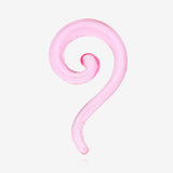 A Pair of Claw Hook Acrylic Ear Gauge Taper Hanger-Pink