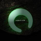 Detail View 2 of A Pair of Glow in the Dark Acrylic Ear Gauge Buffalo Taper-Green