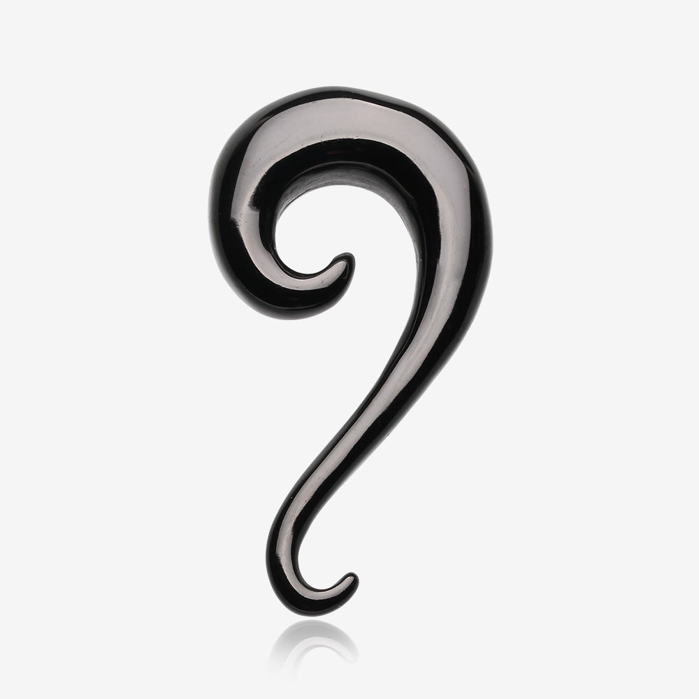 A Pair of Swirl Claw Hook Tatanium Anodized Hanging Taper Expander -Black