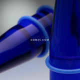 Detail View 2 of A Pair of Translucent UV Acrylic Taper-Blue