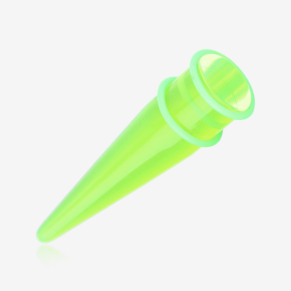 A Pair of Translucent UV Acrylic Taper-Green