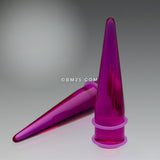 Detail View 1 of A Pair of Translucent UV Acrylic Taper-Purple