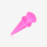 A Pair of Solid Short UV Acrylic Taper-Pink