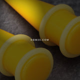 Detail View 2 of A Pair of Solid Short UV Acrylic Taper-Yellow