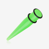 A Pair of Solid Color UV Acrylic Taper-Green