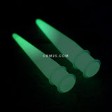Detail View 2 of A Pair of Glow in the Dark Taper-White