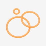 A Pair of Hypo-Allergenic Silicone O-Ring-Orange