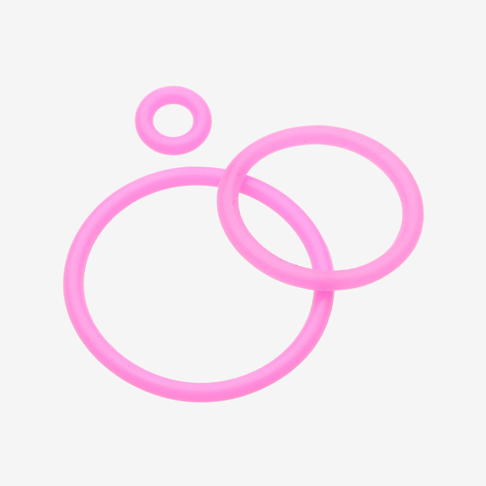 A Pair of Hypo-Allergenic Silicone O-Ring-Pink