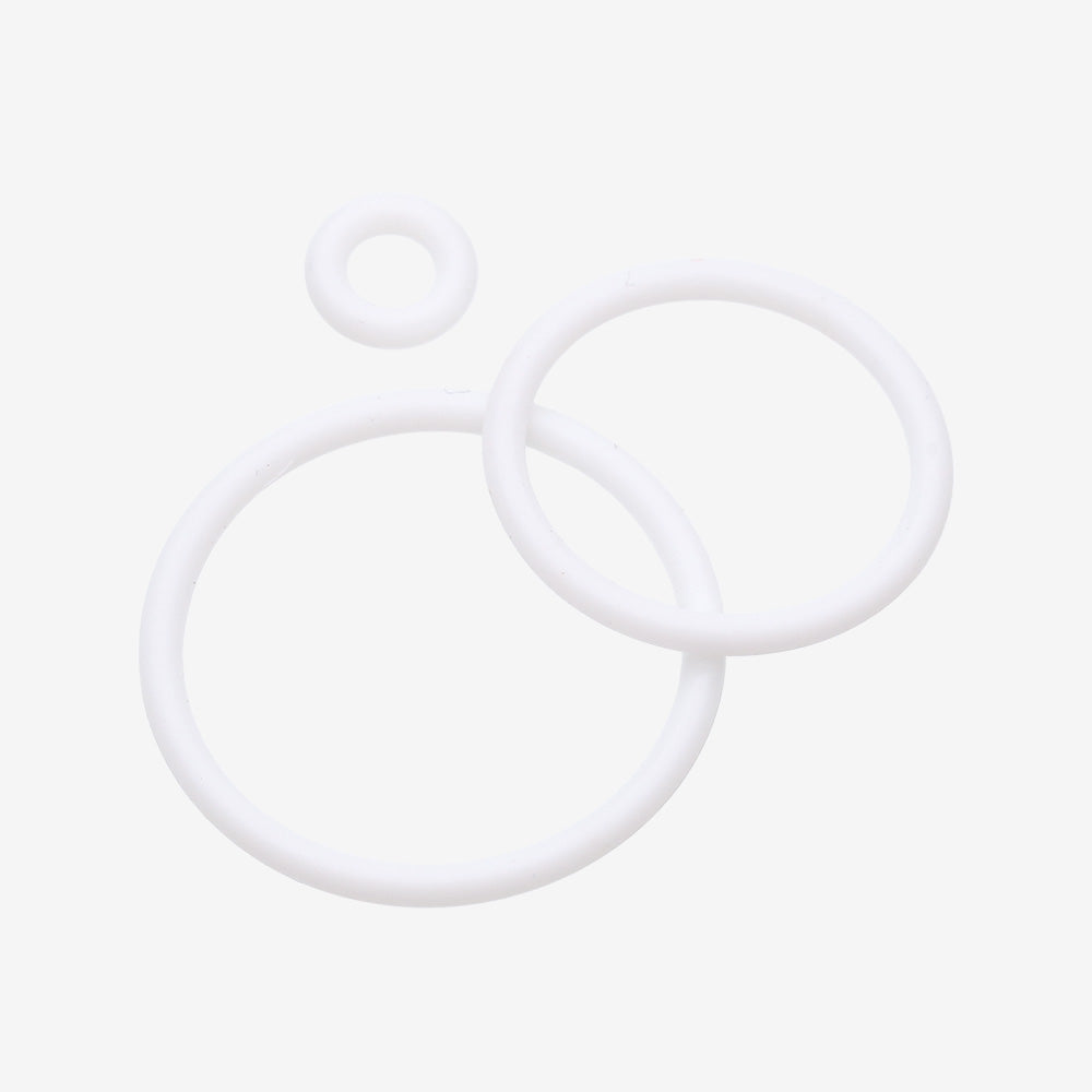 A Pair of Hypo-Allergenic Silicone O-Ring-White