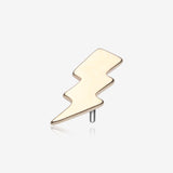 14 Karat Gold OneFit Threadless Lightning Bolt Top Part
