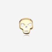 14 Karat Gold OneFit Threadless Evil Skull Top Part