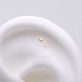 Detail View 1 of 14 Karat Gold OneFit Threadless Safety Pin Top Part