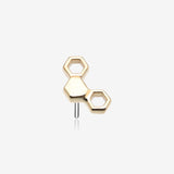 14 Karat Gold OneFit Threadless Honeycomb Top Part