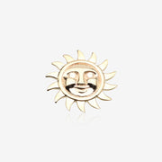 14 Karat Gold OneFit Threadless Vintage Sun Face Top Part