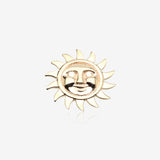 14 Karat Gold OneFit Threadless Vintage Sun Face Top Part