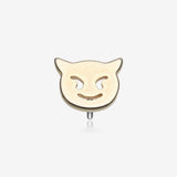 14 Karat Gold OneFit Threadless Adorable Devil Emoji Top Part