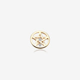 14 Karat Gold OneFit Threadless Mystic Pentagram Top Part